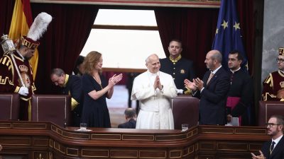 El Papa en el Congreso: vida, migración, paz y fin a la crispación política