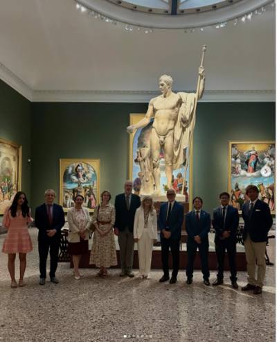 Vicecónsul Avril Molina representa a RD en visita oficial a Pinacoteca di Brera