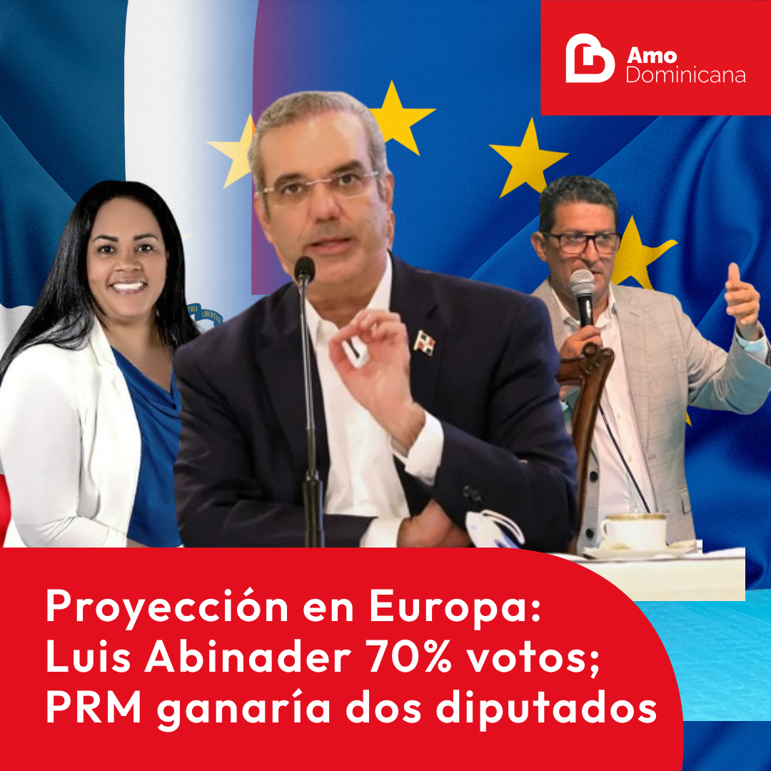Proyección en Europa: Luis Abinader 70% votos; PRM ganaría los dos diputados Proyección en Europa: Luis Abinader 70% votos; PRM ganaría los dos diputados