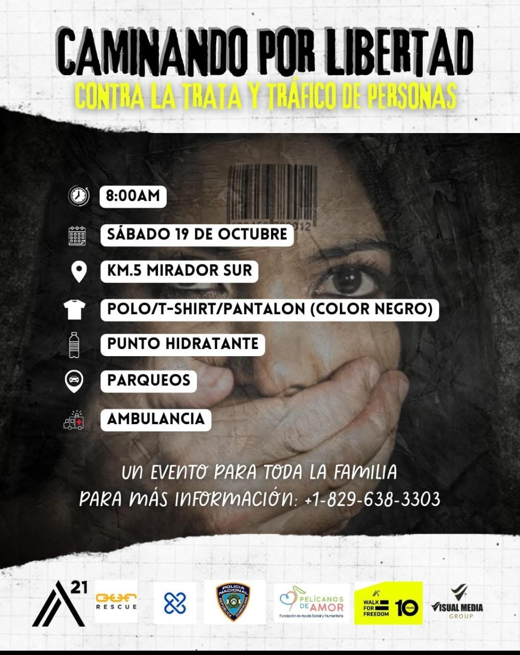 Caminando por la libertad, contra la trata y tráfico de personas 