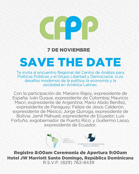 Encuentro regional del CAPP reunirá a expresidentes de 8 países de Iberoamérica en RD