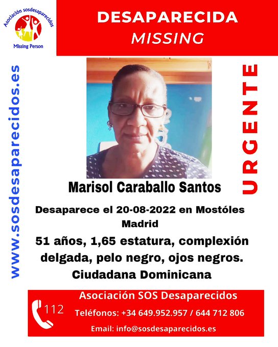 Mujer dominicana tiene dos años desaparecida en Madrid