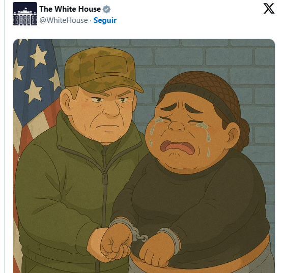 La Casa Blanca se burla de una migrante dominicana que lloró al ser detenida