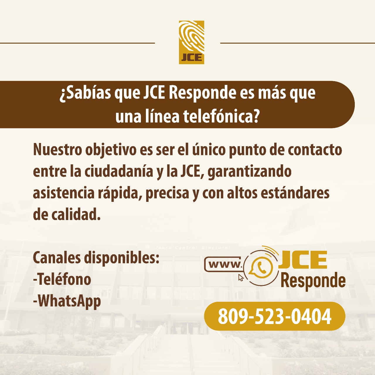 JCE continúa fortaleciendo los servicios a través de su «Centro de Contacto Institucional JCE Responde»