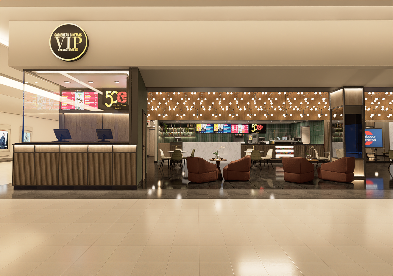 CARIBBEAN CINEMAS expande su concepto VIP al cine Novo Centro con la renovacion total de sus 5 salas CARIBBEAN CINEMAS expande su concepto VIP al cine Novo Centro con la renovacion total de sus 5 salas