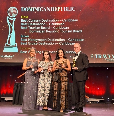 República Dominicana recibió oro como “Mejor Destino del Caribe” y “Mejor Destino Gastronómico del Caribe”.