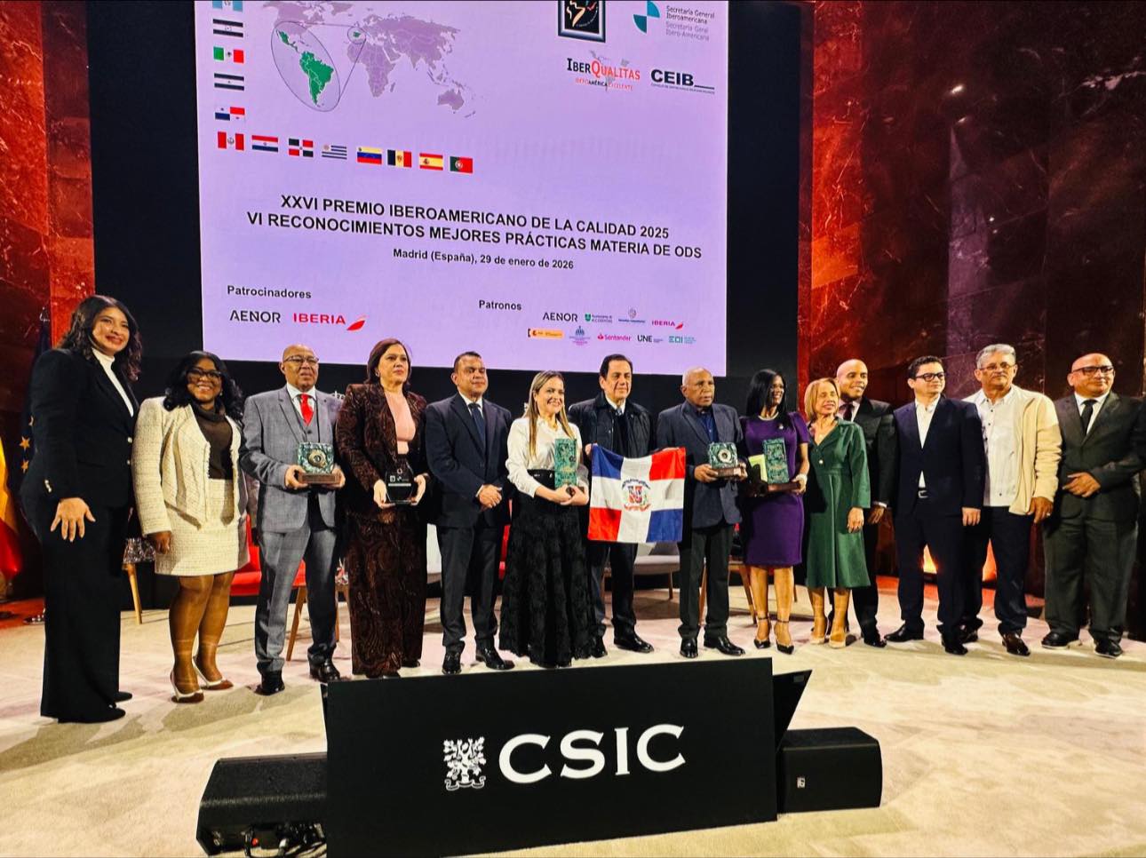 Madrid: RD es el país más reconocido en Premio Iberoamericano de la Calidad 2025