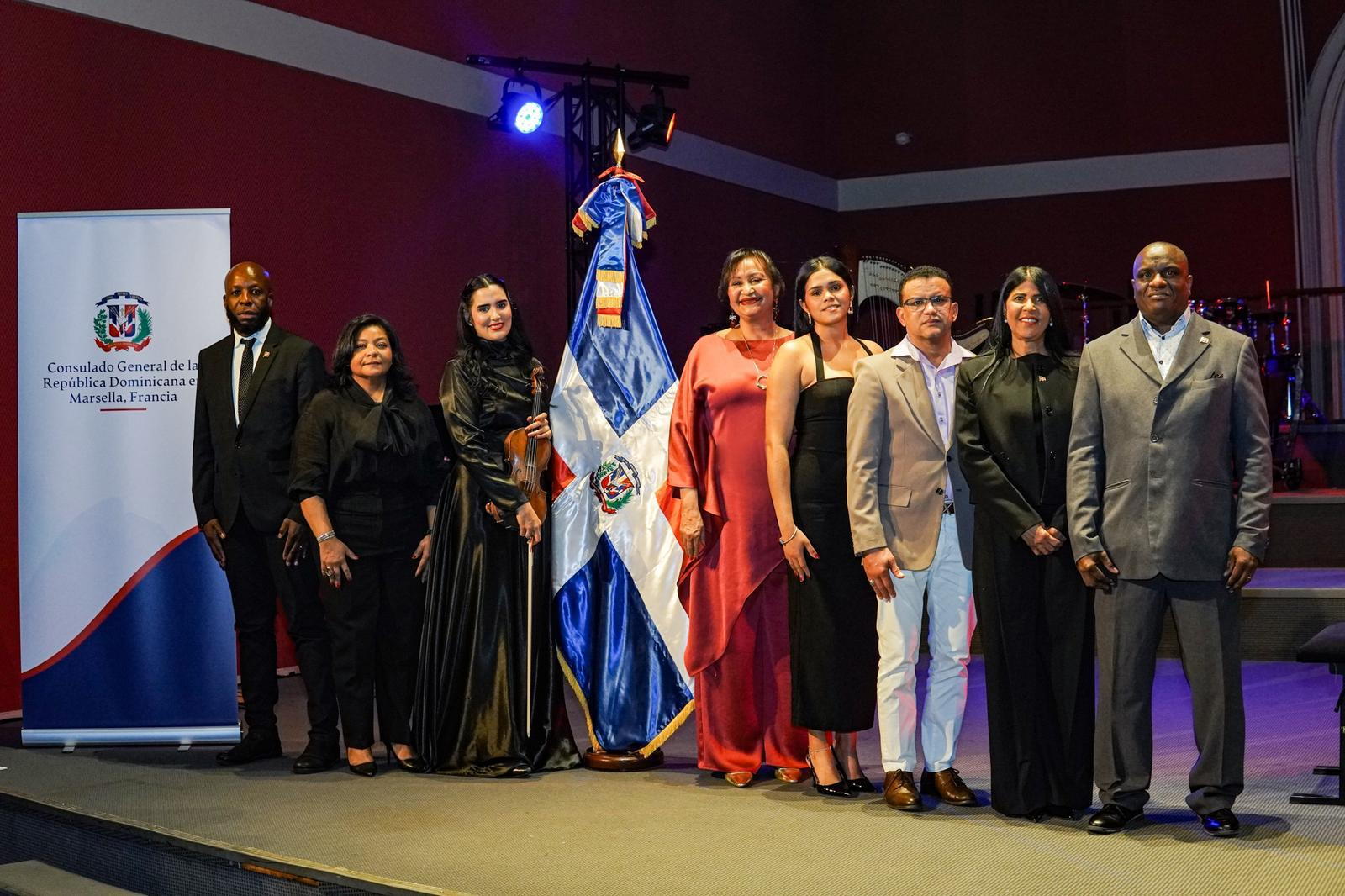 Consulado dominicano en Marsella celebra el 182.º aniversario de la Independencia con gala recital