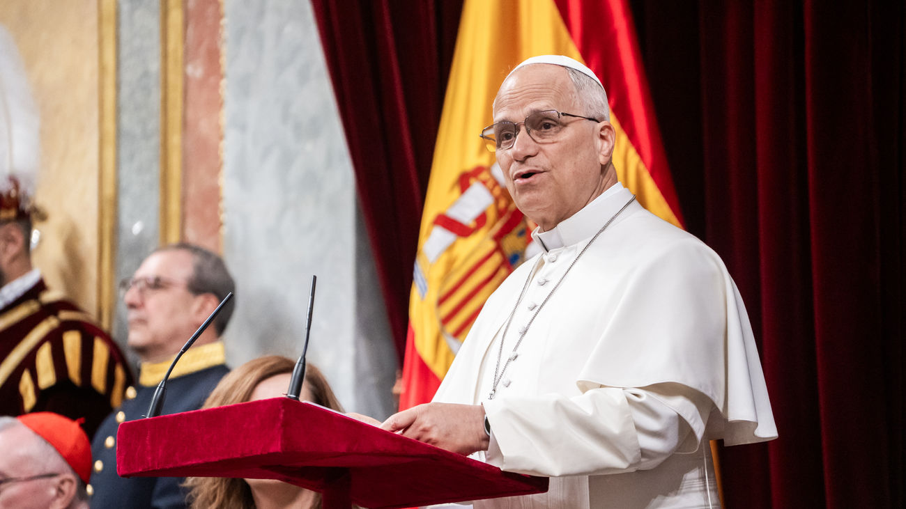 León XIV, primer papa en el Congreso español, pide desarmar el lenguaje y proteger la vida León XIV, primer papa en el Congreso español, pide desarmar el lenguaje y proteger la vida