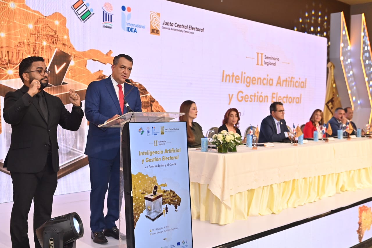 JCE e IDEA Internacional inauguran «II Seminario Regional Inteligencia Artificial y Gestión Electoral en América Latina y el Caribe» JCE e IDEA Internacional inauguran «II Seminario Regional Inteligencia Artificial y Gestión Electoral en América Latina y el Caribe»