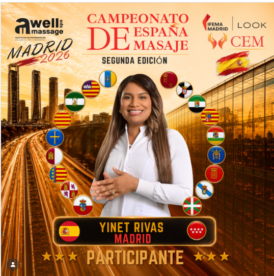 Yinet Rivas, emprendedora dominicana, competirá por Madrid en el II Campeonato de España de Masaje Yinet Rivas, emprendedora dominicana, competirá por Madrid en el II Campeonato de España de Masaje